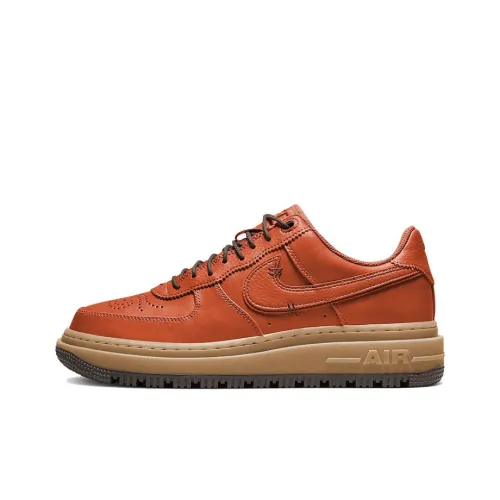 Nike Air FORCE 1 Luxe 'Burnt Sunrise' Противоскользящие устойчивые к истиранию низкие скейтбординговые кроссовки Мужские Коричневые