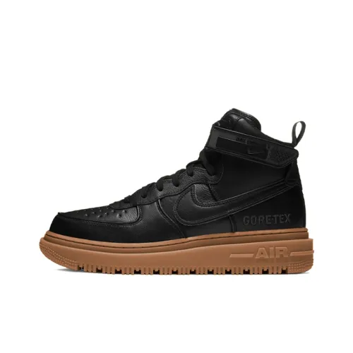 Nike Air Force 1 Покрытие Slip-Resistant Высокий Топ Скейтбординг Мужской Черный Коричневый