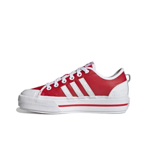 Adidas Originals NIZZA Rf Платформа День святого Валентина Устойчивые к истиранию Низкие Кроссовки для скейтбординга Женские Красно-белые