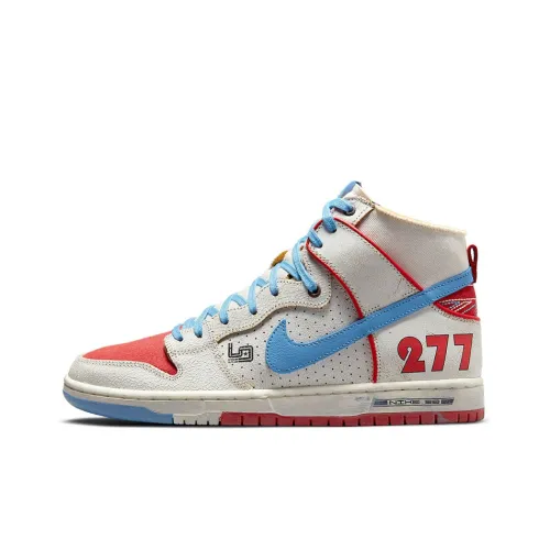 Ishod Wair x Nike Dunk Pro Decon QS High Скейтборд Кроссовки Unisex Белый Синий Красный