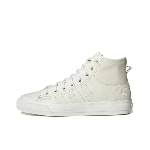 Adidas Originals Nizza Hi Rf Slip-resistant Abrasion-resistant High Top Skateboard Shoes Unisex White Adidas Originals Nizza Hi Rf Противоскользящие Устойчивые к истиранию Высокие Кроссовки для скейтбординга Унисекс Белые