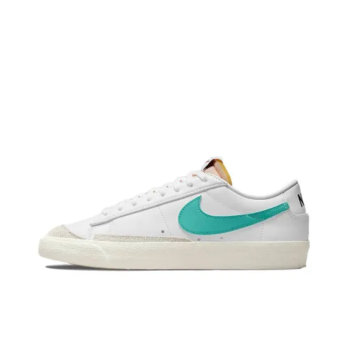 Nike Blazer 77 Vintage Slip-Resistant Abrasion-Resistant Lightweight Low-Top Skateboard Shoes Men's Black White Green Найк Блэйзер 77 Винтаж Слип-Резистентный Устойчивый к Износу Легкий Низкий Топ Скейтборд Кроссовки Мужские Черный Белый Зеленый