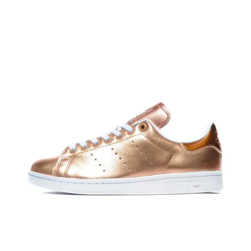 Adidas Originals Stan Smith Медный Kettle Slip Resistant Низкие Кроссовки для скейтбординга Унисекс Жидкое золото