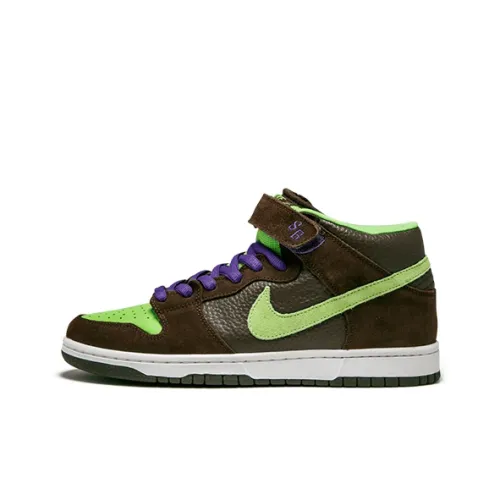 Nike Dunk SB Донателло Нелипкий Легкий MID Топ Скейтборд Кроссовки Мужские Коричнево-зеленые