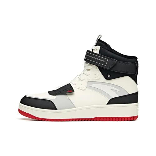 ANTA Термический Устойчивый к скольжению и Износостойкий Покрытие Высокие Кроссовки для скейтбординга Мужские Белый Черный