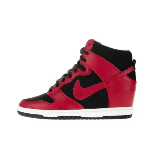 Nike Dunk Sky High Топ Скейтборд Кроссовки Женские Черные Красные