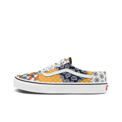 VANS Old Skool Collection Mule Low Топ Скейтборд Кроссовки Унисекс Синий Желтый