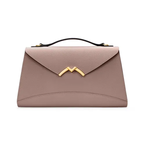 Moynat Carat Телячья кожа Сумка через плечо Сумка Женская Персиково-розовая