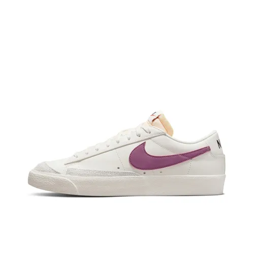 Nike Blazer 77 VNTG Slip-Resistant Abrasion-Resistant Легкий Низкий Топ Скейтборд Кроссовки Мужские Белый Фиолетовый Желтый