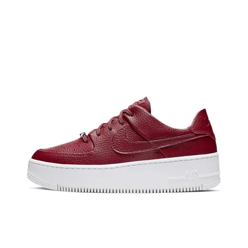 Nike Air Force 1 Anti-slip Легкий Низкий Топ Скейтбординг Кроссовки Женские Красный