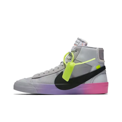 Off Белый x Nike Blazer Wolf 'GREY Serena' MID Скейтборд Кроссовки Unisex Серый Розовый Фиолетовый