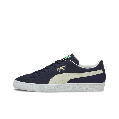 PUMA Suede Classic XXI Classic XXI Low Скейтборд Кроссовки Унисекс Хаки Белый