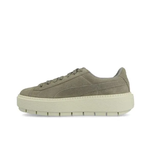PUMA Platform Trace Low Топ Скейтборд Кроссовки Женские Зеленые