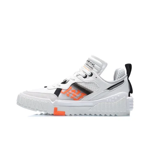 LINING 001 UNBLOCK Амортизация Износостойкие Низкие Кроссовки для скейтбординга Мужские Белый Черный