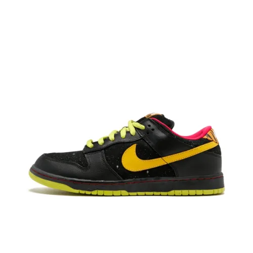 nike Dunk SB Space Tiger Space Tiger Lightweight Anti Slip Low Top Скейтборд Кроссовки Unisex Черный Желтый