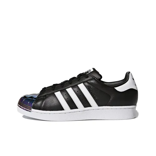 Adidas Originals Superstar Metal Toe Черный Низкий Топ Скейтборд Кроссовки Женские Радужный Цвет