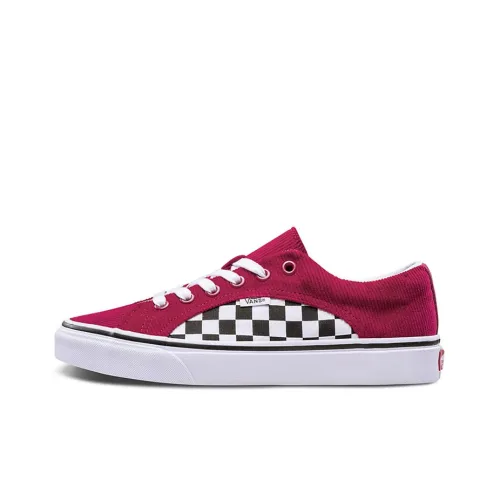 Vans Lampin Low Топ Скейтборд Кроссовки Унисекс Красно-белый Шахматная доска