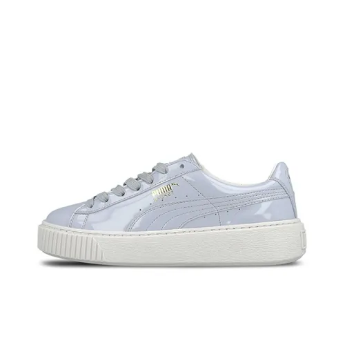 PUMA Basket Low Топ Скейтборд Кроссовки Женские Светло-Синий