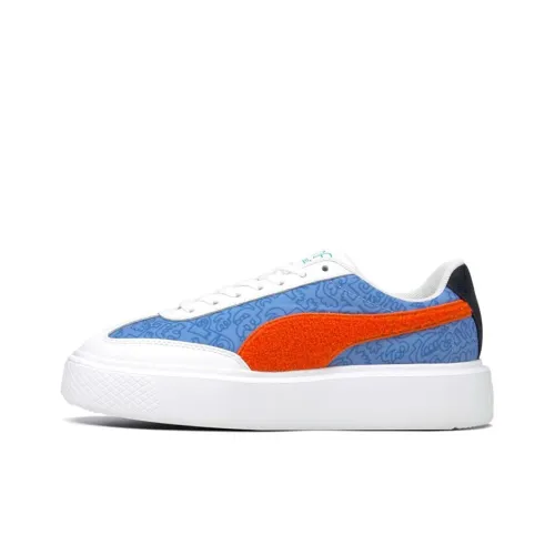 PUMA Oslo Maja Doodle Скейтборд Кроссовки Женские Белые Синие Красные