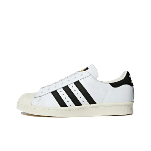 Adidas Originals Superstar 80s Low Топ Скейтборд Кроссовки Унисекс Белый Черный