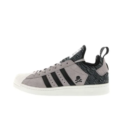 NEIGHBORHOOD X A BATHING APE x Adidas Originals Superstar Boost Low Топ Скейтборд Кроссовки Унисекс Серый Черный