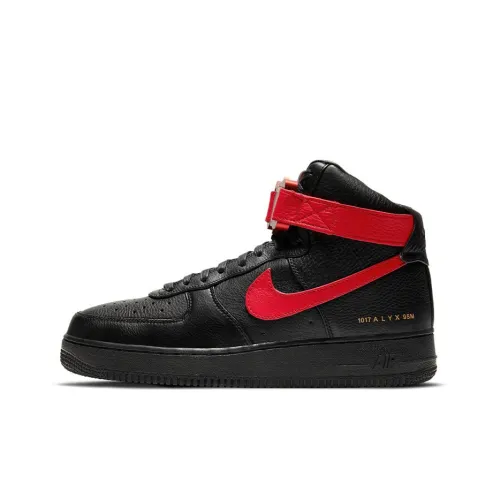 1017 ALYX 9SM x Nike Air FORCE 1 High Скейтборд Кроссовки Унисекс Черный Красный