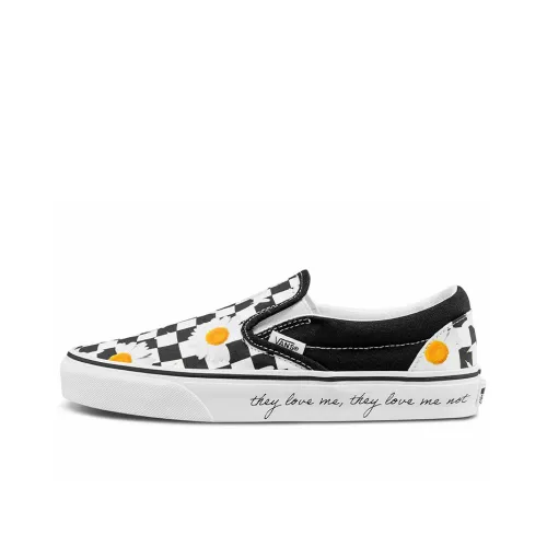 VANS Slip-on Low Top Скейтборд Кроссовки Unisex Черный Белый
