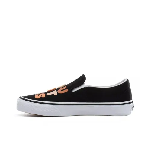 VANS Slip On Series Breast Awareness Classic Low Top Скейтборд Кроссовки Unisex Черный Белый