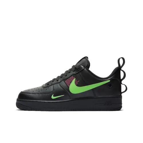 Nike Air FORCE 1 LV8 Ul Противоскользящие устойчивые к истиранию низкие скейтбординговые кроссовки унисекс черные розовые зеленые крючок