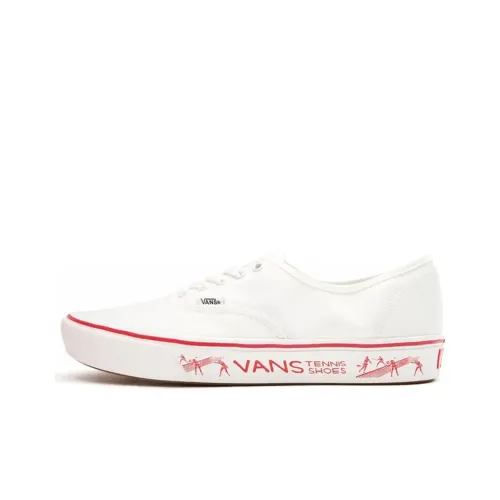 Penn x Vans Authentic Series Low Топ Скейтборд Кроссовки Унисекс Белый Красный