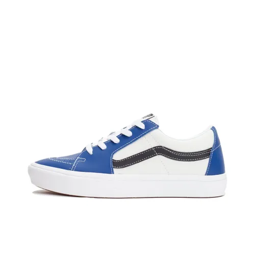 Vans Comfycush SK8 LOW Амортизация Дышащий Легкий Устойчивый к истиранию Низкий Верх Скейтборд Кроссовки Унисекс Синий Белый