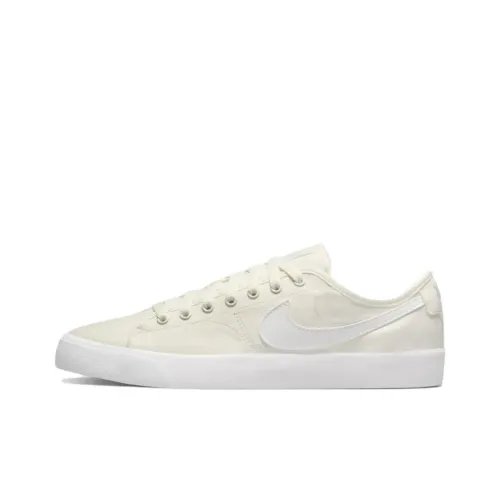Nike Blazer SB Court Slip-resistant Амортизация Устойчивость к истиранию Низкие Скейтбординг Кроссовки Унисекс Экрю