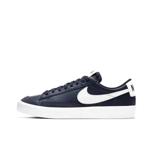 Nike Blazer 77 противоскользящие устойчивые к истиранию легкие низкие скейтбордические кроссовки женские полночный синий