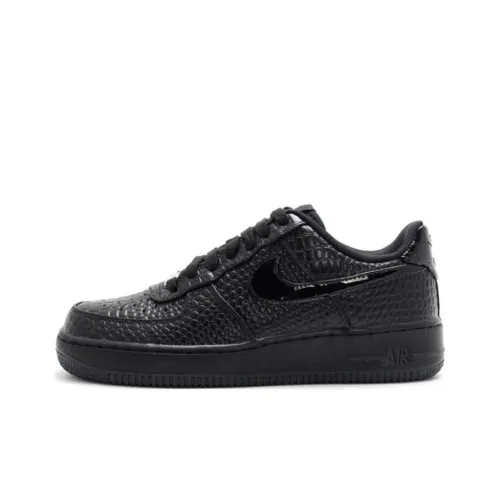 Nike Air Force 1 Черный Croc Low Топ Детские Скейтбординги Черный Подростки