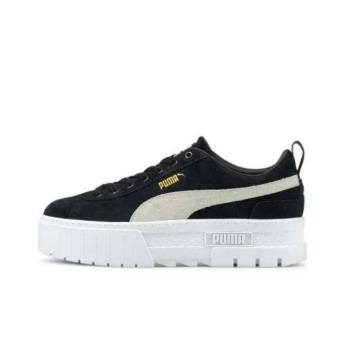 PUMA Mayze Low Топ Скейтборд Кроссовки Женские Черный Белый
