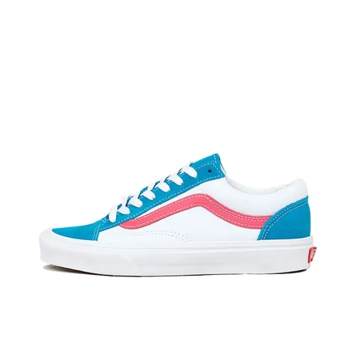 VANS Style 36 Series RETRO SPORT Карибское море Низкие Кроссовки для скейтбординга Унисекс Синие Белые
