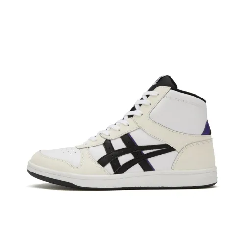Onitsuka Tiger Buzzer Trainer Покрытие Устойчивое к истиранию Легкий Высокий Топ Скейтборд Кроссовки Унисекс Белый Черный