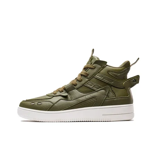 XTEP Reverse BATTLE 2,0 Покрытие Slip-resistant High Top Скейтборд Кроссовки Мужские Зеленые