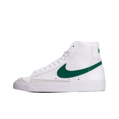Nike Blazer Mid 77 Винтаж Дышащий MID Топ Кроссовки для скейтбординга Женские Белый Зеленый