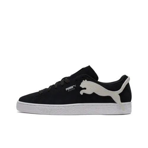 PUMA Suede The Cat Амортизация Износостойкие Низкие Кроссовки для скейтбординга Унисекс Черный Белый