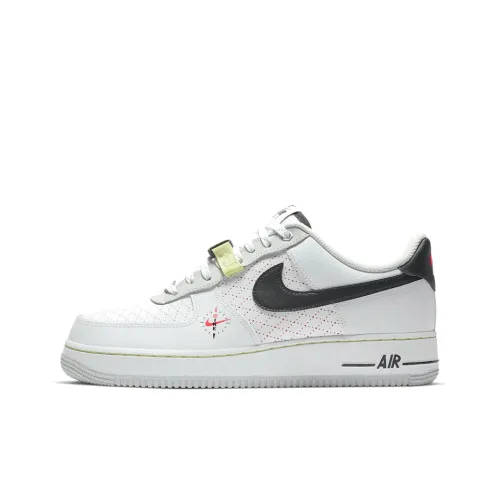Nike Air Force 1 Fresh Perspective Slip-resistant Abrasion-resistant Low Top Skateboard Shoes Men's Black White Red