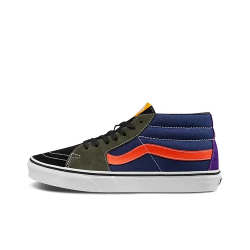 VANS SK8 Mix Match MID Топ Скейтборд Кроссовки Унисекс Черный Красный