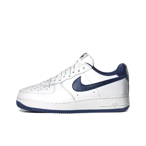 Nike Air FORCE 1 QS 'Nai Ke' Покрытие Slip-Resistant Амортизация Низкие Кроссовки для Скейтбординга Унисекс Синие Белые