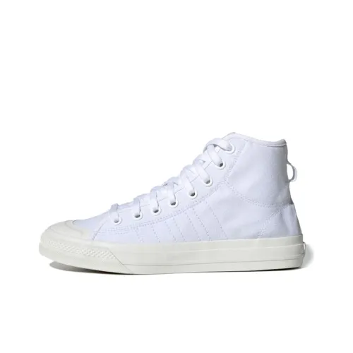 Adidas Originals Nizza Hi Rf Hi Износостойкий и Легкий MID Скейтборд Кроссовки Унисекс Белый