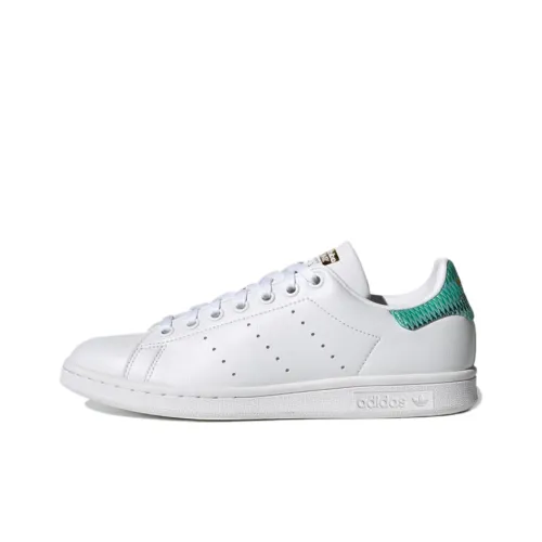 Adidas Originals Stan Smith Slip-Resistant Низкие Кроссовки для Скейтбординга Женские Белые Золотые Зеленые