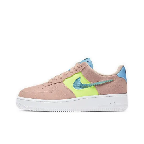 Nike Air FORCE 1 '07 SE Low Top Скейтборд Кроссовки Женские Розовый Зеленый Синий
