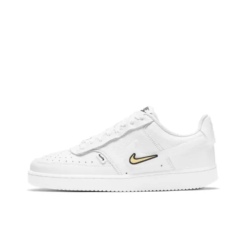 Nike Court Vision Slip Resistant Abrasion Resistant Легкий Низкий Топ Кроссовки для скейтбординга Женские Белые