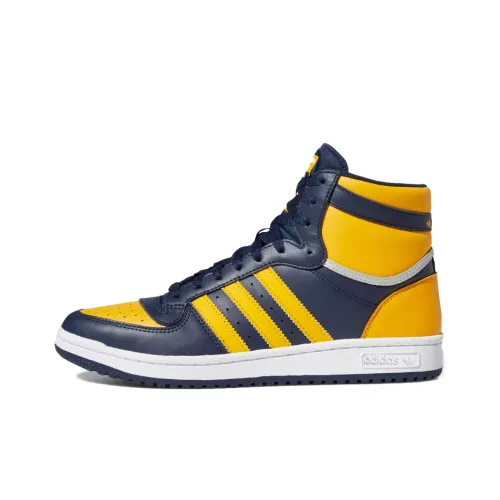 Adidas Originals TOP TEN RB противоскользящие высокие кроссовки для скейтбординга мужские черные с желтым