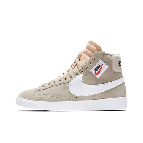 Nike Blazer Lightweight and Breathable MID Топ Скейтборд Кроссовки Женские Розовые Белые
