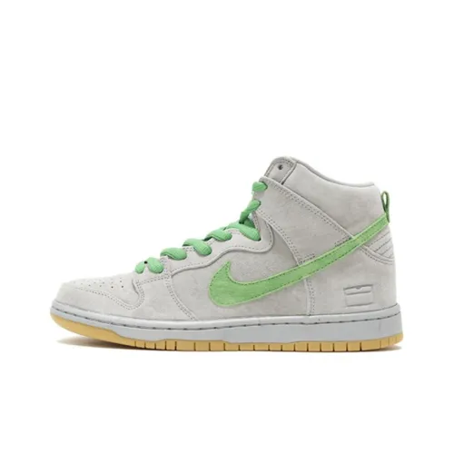 Nike Dunk SB Silver Bo Нескользящий Легкий Высокий Топ Скейтборд Кроссовки Унисекс Серый Зеленый